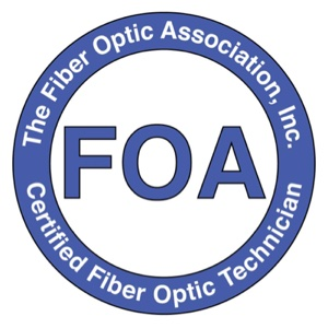 FOA Certified Fiber Optic Technician badge